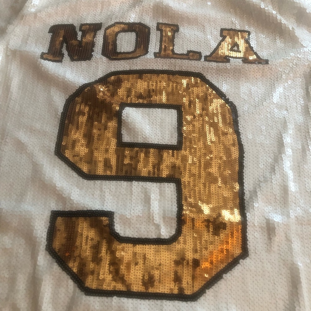 NOLA Who Dat Sequin Football Shirt Jersey Dress